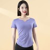 跃牌【瑜堂系列】新款V领短袖裸感健身褶皱瑜伽短袖JYMD026 商品缩略图3
