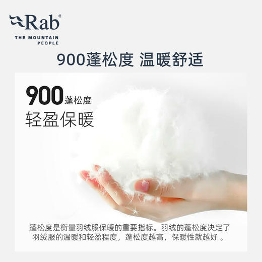 睿坡 900蓬 135克绒 男款 羽绒服 Rab MythicAlpine QDB-45 商品图5