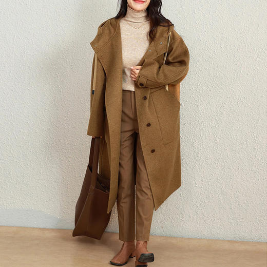 裁缝学苑AS358连帽双面羊绒大衣纸样女装新款中长款外套服装打板 商品图1