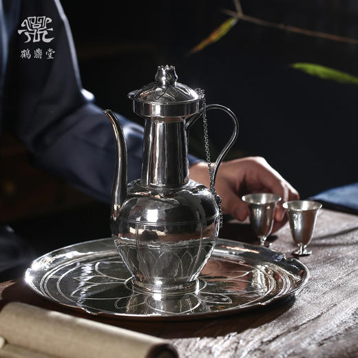 鹤鼎堂闻天系列泉源壶承镜面（银色）（缺货） 商品图2