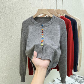 【针织毛衣开衫】复古慵懒风毛衣 秋冬休闲软糯针织显瘦针织衫毛衣