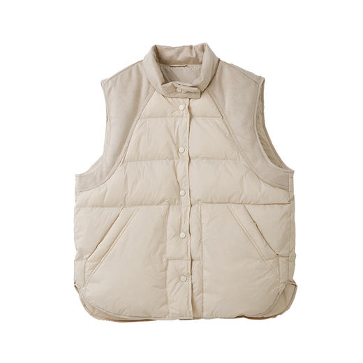 麂皮绒拼接羽绒马甲 商品图1