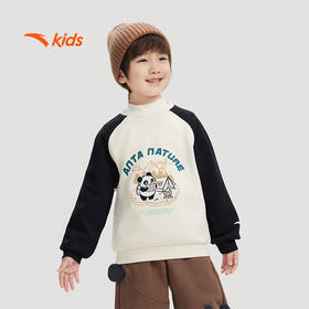 安踏儿童卫衣小童*套头衫2024冬男童宝宝圆领加绒卫衣352449757