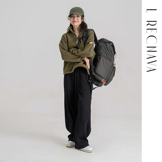 【羊羔绒】摇粒绒宽松套头卫衣 宽松显瘦半拉链外套 可立领可翻领上衣 商品图7