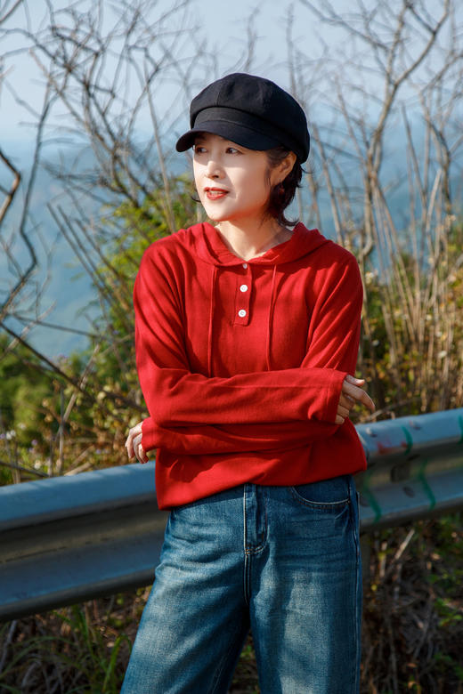 全羊毛宽松帽衫 商品图1