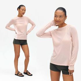 oneup兰精天丝美丽奴羊毛女式合身长袖T恤