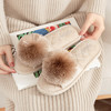 【轻奢气质！鱼口流苏球拖鞋】轻柔厚实，贴心保暖，防水防滑结婚家居室内毛毛橡胶厚底拖鞋女 商品缩略图1