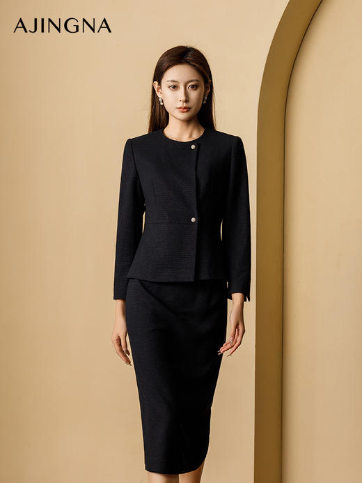 【商场同款】阿菁娜2024秋季新款经典大气收腰外套A29Q107066 商品图0