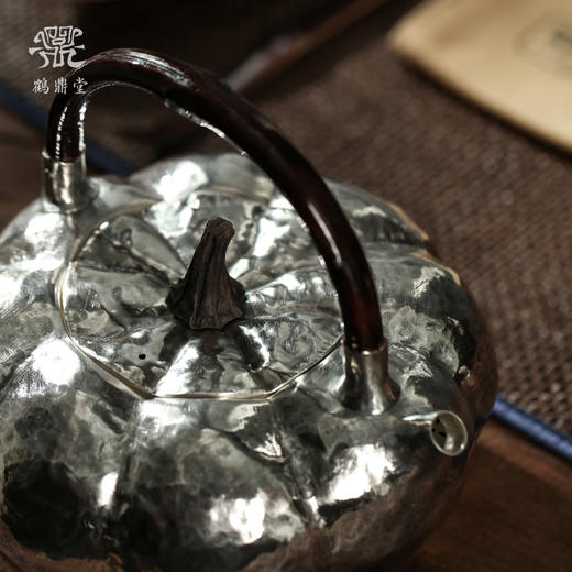 鹤鼎堂银壶闻天系列月皓汤沸槌目纹 （银色）（缺货） 商品图2