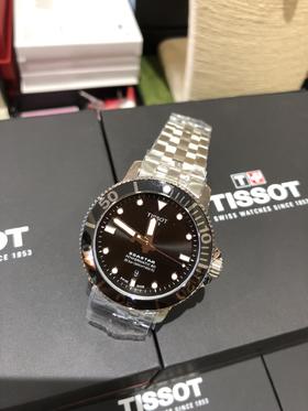 天梭海星机械系列潜水男表，SW机芯..全套包装配件..仅有几块..