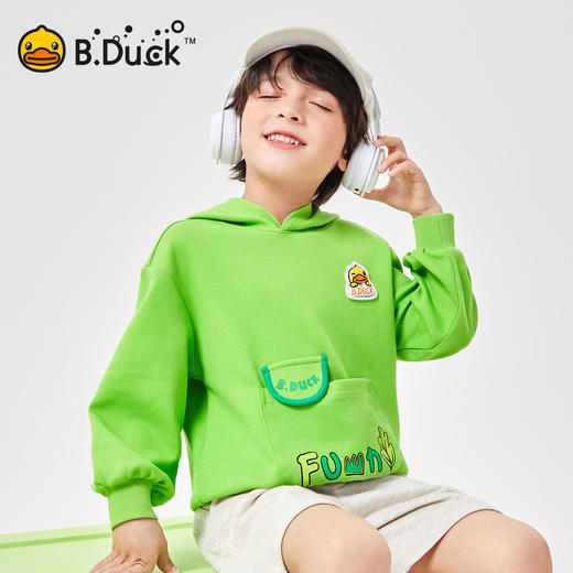 B.Duck小黄鸭童装儿童连帽卫衣男童春秋新款休闲上衣 BF1508399 商品图2