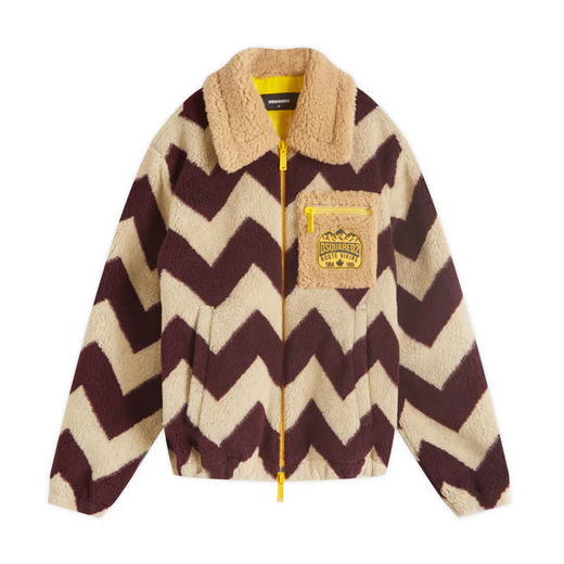 DSQUARED2 男士徽标贴片拉链外套 混色 S74AM1510 D35079 001F 商品图0