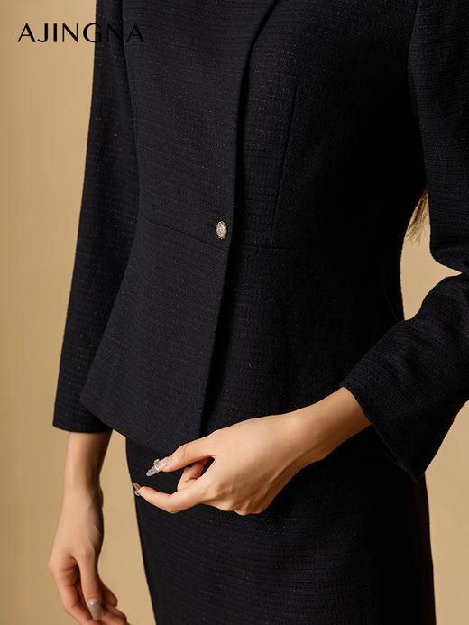 【商场同款】阿菁娜2024秋季新款经典大气收腰外套A29Q107066 商品图4