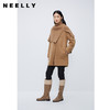 NEELLY纳俪商场同款斗篷式双面呢外套针织围脖高级感*羊毛大衣N24104N04569 商品缩略图0