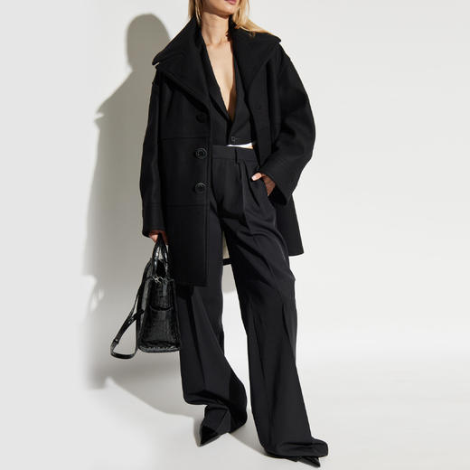DSQUARED2 女士羊毛呢大衣 黑色 S72AA0528 S53003 900 商品图3