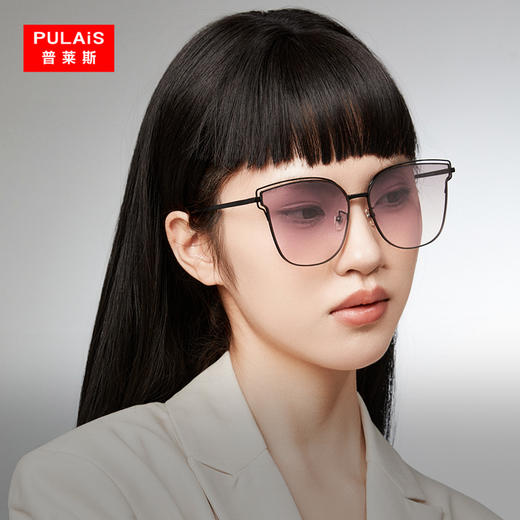 普莱斯新款太阳镜7231 透色系猫眼 唤醒多巴胺氛围  合金镜框尼龙镜片 双色可选 商品图2