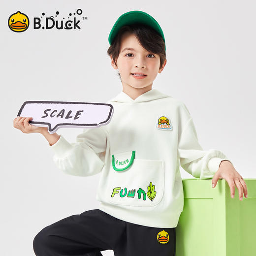 B.Duck小黄鸭童装儿童连帽卫衣男童春秋新款休闲上衣 BF1508399 商品图3