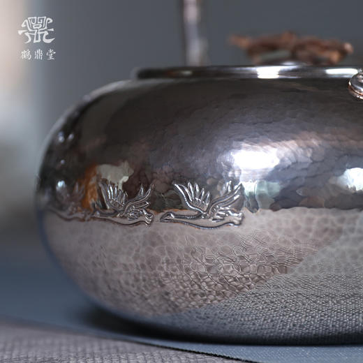 鹤鼎堂银壶闻天系列击鼓汤沸錾刻大雁（缺货） 商品图3