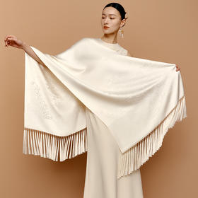 凤凰之家“梦醒蝶舞”黄金丝提花披肩