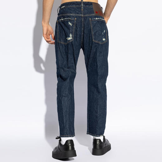 DSQUARED2 男士徽标标签休闲牛仔裤 蓝色 S71LB1446 S30309 470 商品图2