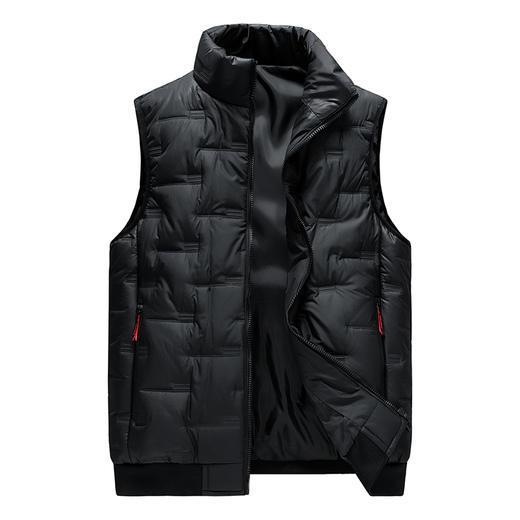 【新款DHD】大依优型大码男装立领棉马甲简约休闲宽松外套男坎肩背心上衣男士 商品图1