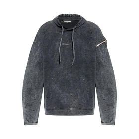 DSQUARED2 男士字母徽标棉质连帽卫衣 灰色 S74GU0802 S25030 814