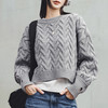 马登美式阿兰绞花毛衣复古麻花针织衫休闲长袖内搭毛衫厚冬女 商品缩略图4