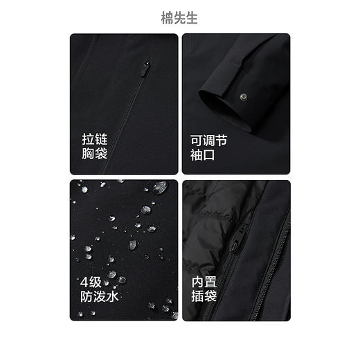 棉仓357815019-合体版覆合压胶衬衫领轻薄羽绒服 商品图3