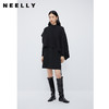 NEELLY纳俪商场同款斗篷针织套装裙黑色半高领端庄大气披肩连衣裙N24104Y04571 商品缩略图0