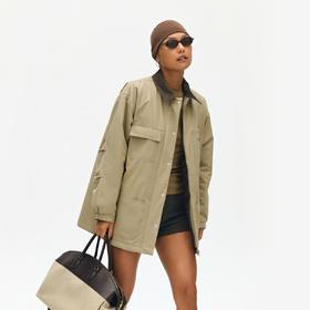 oneup工装口袋薄棉服