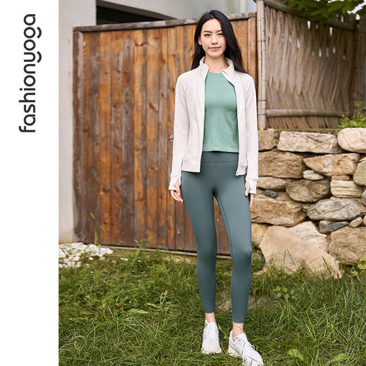 F14875收腰修身绒感外套 商品图3