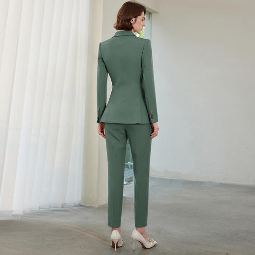 IWY/绿色垫肩西装外套设计感小众高级感西服长袖职业装通勤ol正装CP1522 商品图3