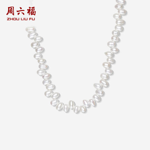 周六福巴洛克珍珠项链女淡水珍珠S925银颈饰优雅送女友生日礼物 商品图0