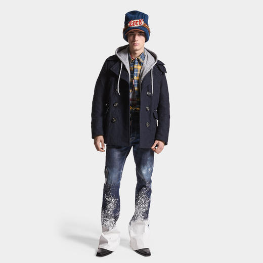 DSQUARED2 男士徽标印花棉质圆领短袖T恤 灰色 S71GD1493 S22146 972 商品图3