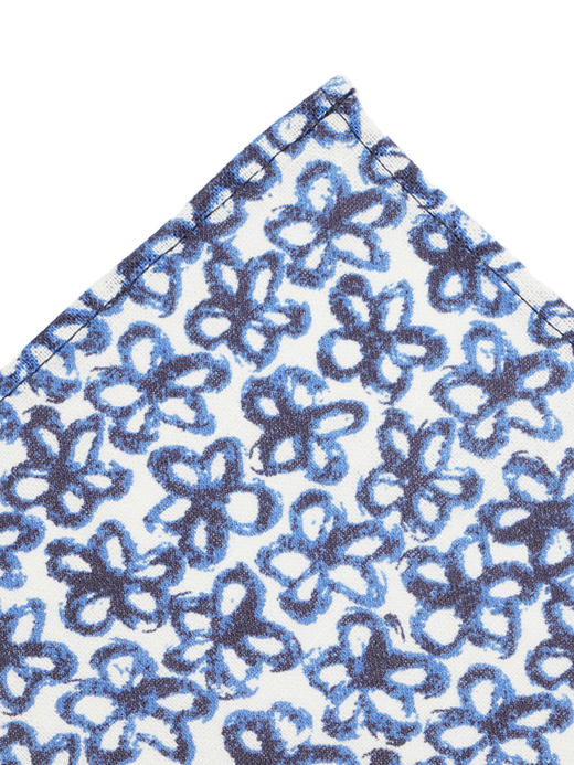 callisto蓝色棉亚麻混纺口巾 商品图1