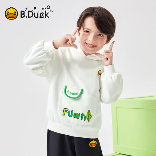 B.Duck小黄鸭童装儿童连帽卫衣男童春秋新款休闲上衣 BF1508399 商品图0
