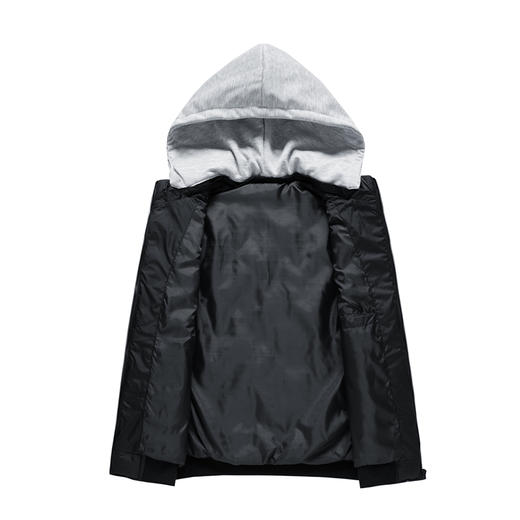 【新款DHD】大依优型大码男装连帽棉马甲简约休闲宽松外套男坎肩背心上衣男士 商品图3