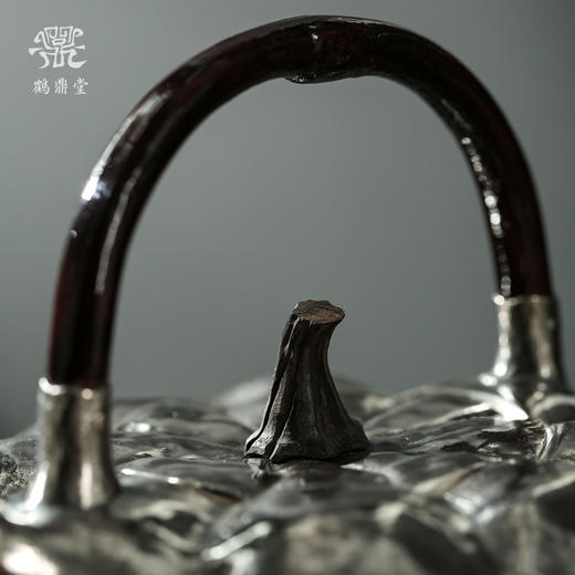 鹤鼎堂银壶闻天系列月皓汤沸槌目纹 （银色）（缺货） 商品图3