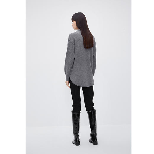 NEELLY纳俪商场同款黑色百搭收腹铅笔裤女冬季磨毛修身显瘦小脚裤N24104H04566 商品图3