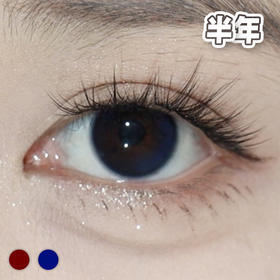 玫瑰寒夜 红黑/蓝黑【1片装】敏感眼舒适推荐 / 14.2mm半年抛