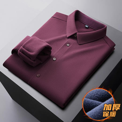 【加绒】【新款DM】大依优型大码加绒高弹长袖衬衫男宽松加肥加大码男士休闲商务衬衣上衣胖子 商品图10