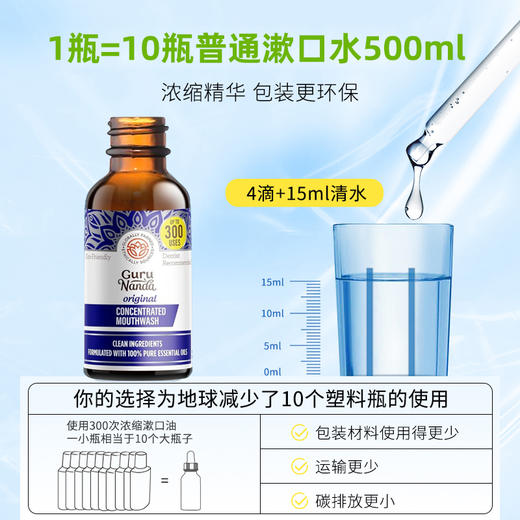 【包税】Guru Nanda古鲁南达薄荷浓缩精油漱口水59ml（效期2026年4月） 商品图1