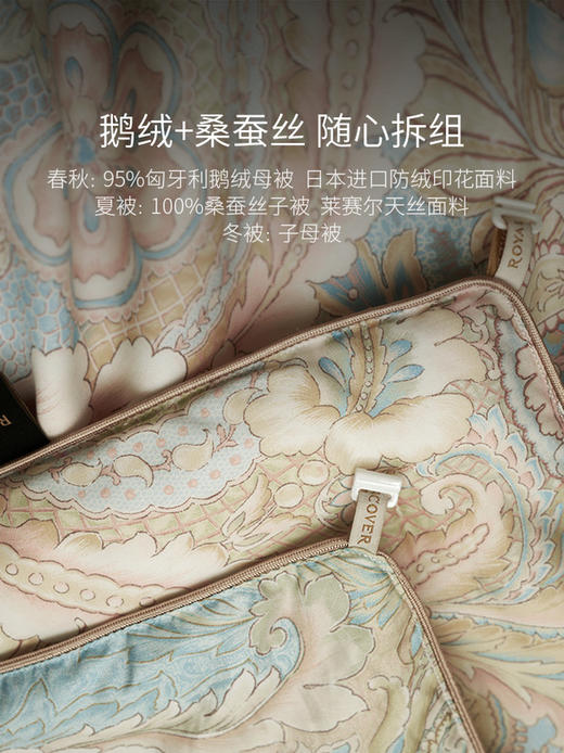 【ROYALCOVER】罗卡芙二合一子母被桑蚕丝匈牙利鹅绒子母被 兰特森林 商品图2