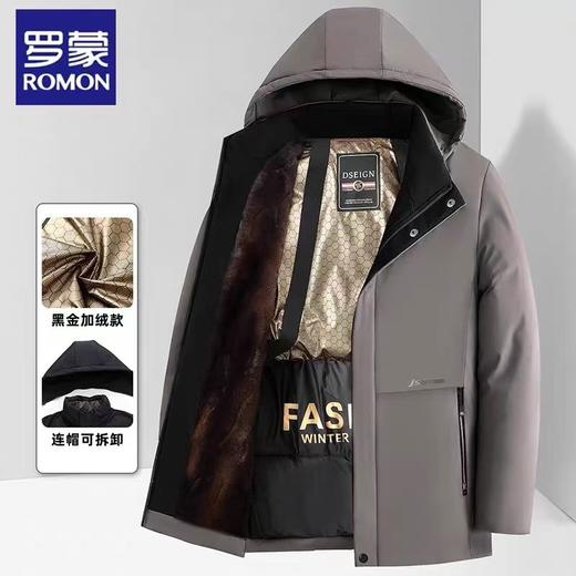 三倍保暖男士石墨烯羽丝棉水貂毛保暖商务外套 商品图7