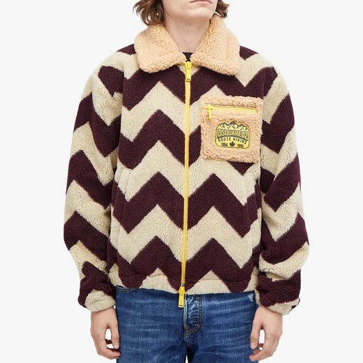 DSQUARED2 男士徽标贴片拉链外套 混色 S74AM1510 D35079 001F 商品图1