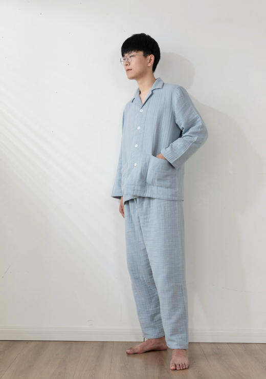 宜色家轻柔小棉袄四层纱家居服 商品图3