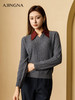 【商场同款】阿菁娜2024冬季新款格雷系轻商务衬衫领毛衫A29D301033 商品缩略图1