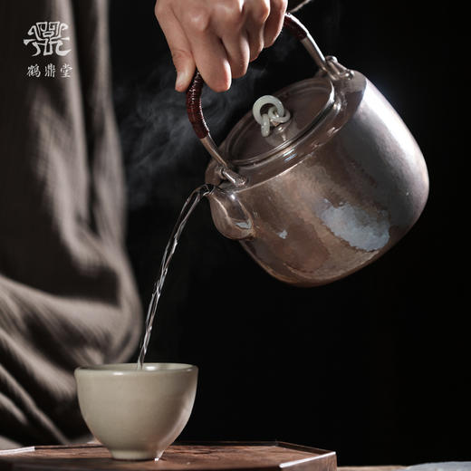 鹤鼎堂银壶闻天系列终南槌目纹汤沸（紫皮）（缺货） 商品图1