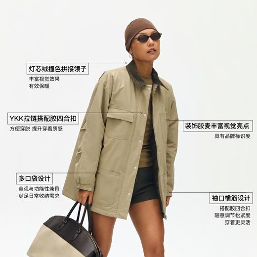 oneup工装口袋薄棉服 商品图5