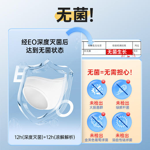 【无菌级】Freego A类一次性「彩色平角裤」7A抗菌纯棉儿童内裤/短裤 5条装 商品图1